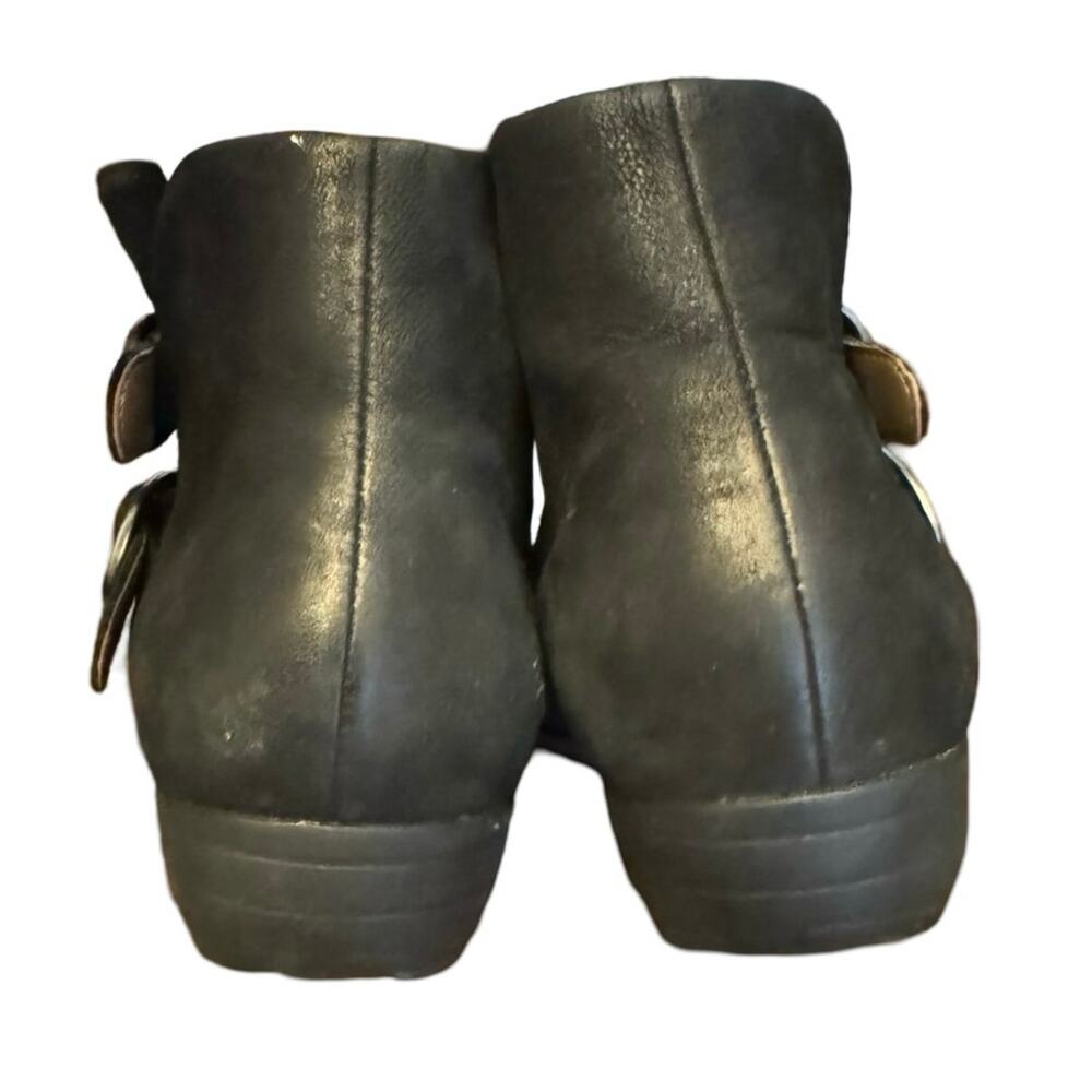 Dansko Faithe Women's Black Leather Buckle Zipper Ankle Boots 38 7.5-8 bootie - Picture 7 of 10